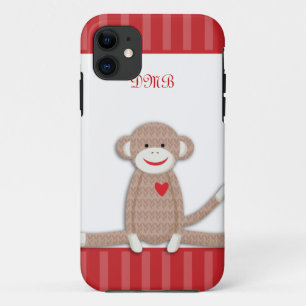 Sock Monkey Monogram iPhone 5 Fall Case-Mate iPhone Hülle