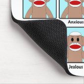 Sock Monkey Moods Mousepad (Ecke)