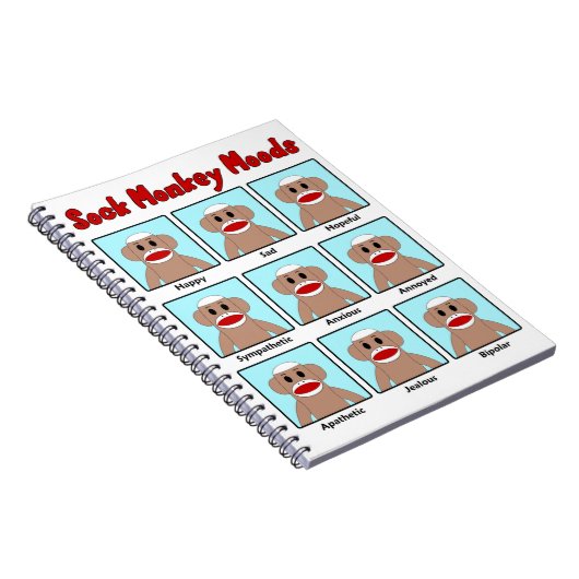 Sock Monkey Moods Notizblock (Rechte Seite)