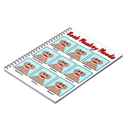 Sock Monkey Moods Notizblock (Linke Seite)