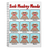 Sock Monkey Moods Notizblock (Vorderseite)