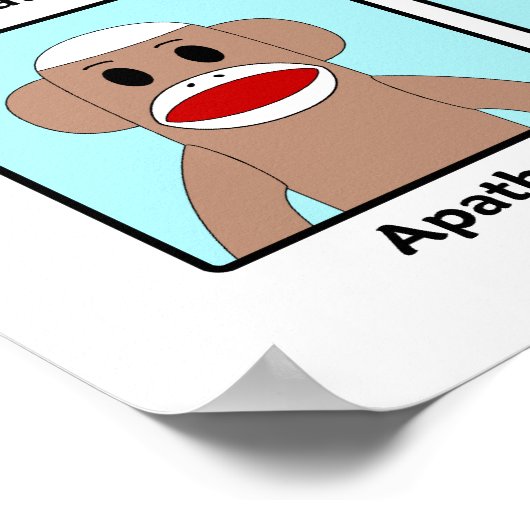 Sock Monkey Moods Poster (Ecke)