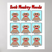 Sock Monkey Moods Poster (Vorne)
