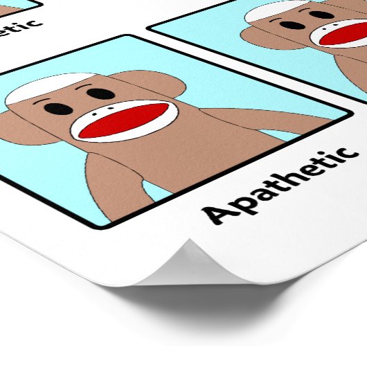 Sock Monkey Moods Poster (Ecke)