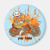 Sock Monkey Motorrad Magnet (Vorne)