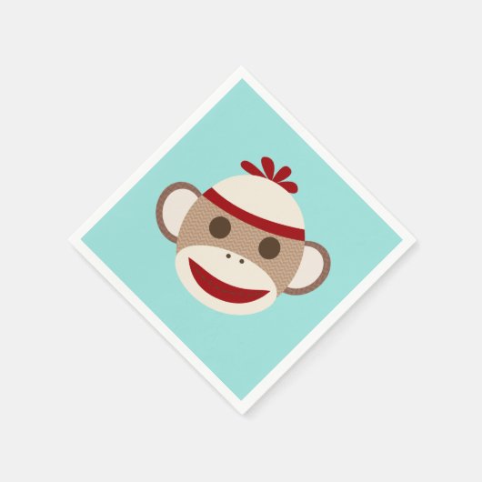Sock Monkey Napkins Serviette (Ecke)