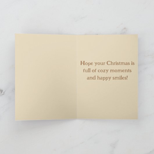 Sock Monkey - Nordische Weihnachtskarten Einladung (Innenseite)