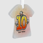 Sock Monkey Nummer 10 Ornament (Vorderseite)