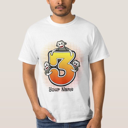 Sock Monkey Nummer 3 T-Shirt (Vorderseite)