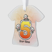 Sock Monkey Nummer 5 Ornament (Vorderseite)