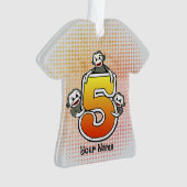 Sock Monkey Nummer 5 Ornament (Vorderseite)