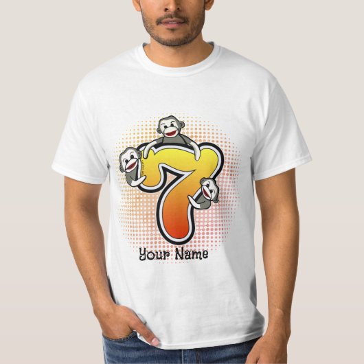 Sock Monkey Nummer 7 T-Shirt (Vorderseite)