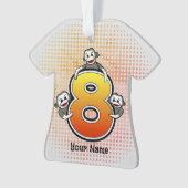 Sock Monkey Nummer 8 Ornament (Vorderseite)