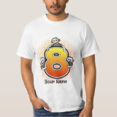 Sock Monkey Nummer 8 T - Shirt (Vorderseite)