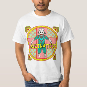Sock Monkey Nurse geimpfter T - Shirt
