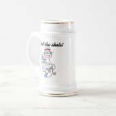 Sock Monkey Nurse I Call the Shots Geschenke Bierglas (Vorderseite Links)