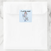 Sock Monkey Nurse I Call the Shots Geschenke Quadratischer Aufkleber (Tasche)