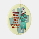 Sock Monkey Nurse Ornament (Rechts)