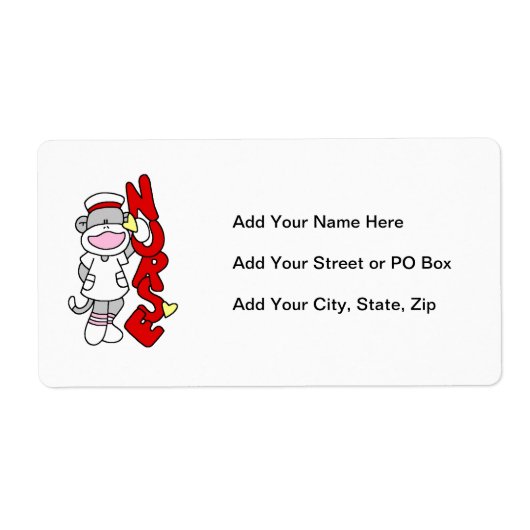 Sock Monkey Nurse T - Shirt und Geschenke (Vorne)