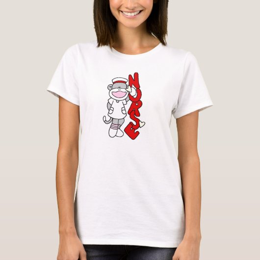 Sock Monkey Nurse T - Shirt und Geschenke (Vorderseite)