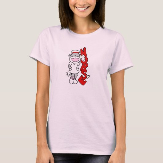 Sock Monkey Nurse T - Shirt und Geschenke (Vorderseite)