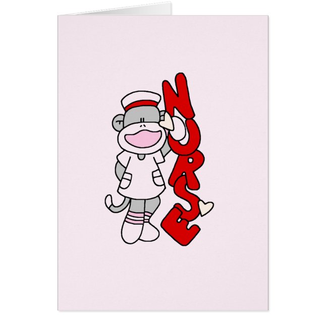 Sock Monkey Nurse T - Shirt und Geschenke (Vorne)