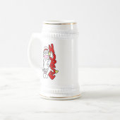 Sock Monkey Nurse T - Shirt und Geschenke Bierglas (Vorderseite Links)