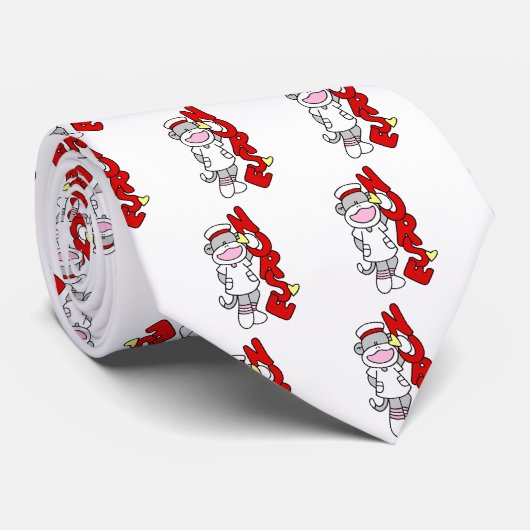 Sock Monkey Nurse T - Shirt und Geschenke Krawatte (Gerollt)