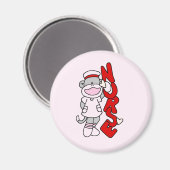 Sock Monkey Nurse T - Shirt und Geschenke Magnet (Vorderseite/Rückseite)