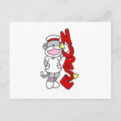 Sock Monkey Nurse T - Shirt und Geschenke Postkarte (Vorderseite)