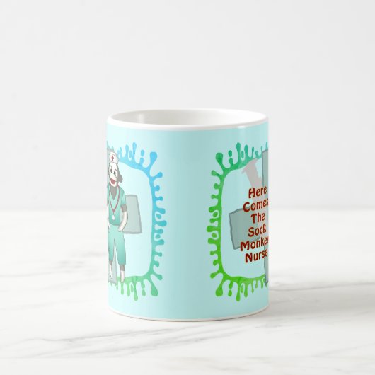 Sock Monkey Nurse Tasse (Mittel)