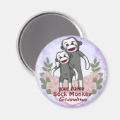 Sock Monkey Oma Magnet (Vorderseite/Rückseite)