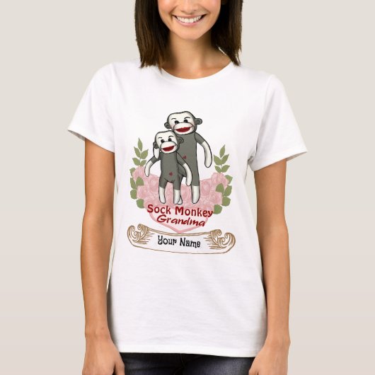 Sock Monkey Oma T - Shirt (Vorderseite)