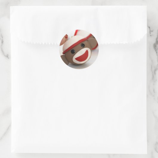Sock Monkey Ornament Sticker (Tasche)