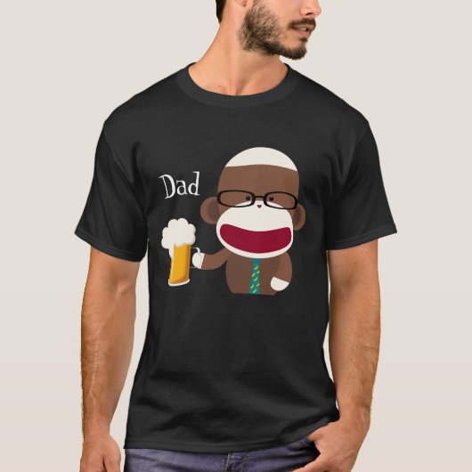 Sock Monkey Papa Shirt (Vorderseite)