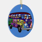 Sock Monkey Peace Bus  Keramik Ornament (Rechts)