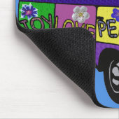 Sock Monkey Peace Bus  Mousepad (Ecke)
