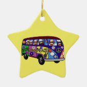 Sock Monkey Peace Bus Ornament (Vorne)