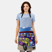 Sock Monkey Peace Bus Schürze (Getragen)