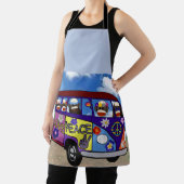 Sock Monkey Peace Bus  Schürze (InSitu)