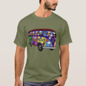 Sock Monkey Peace Bus T-Shirt (Vorderseite)
