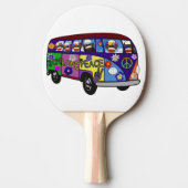Sock Monkey Peace Bus Tischtennis Schläger (Vorderseite)