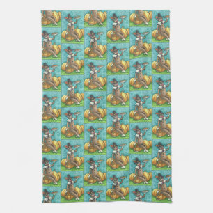 SOCK MONKEY PILGRIM, ERNTEDANK KÜCHE TOWEL GESCHIRRTUCH