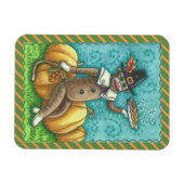 SOCK MONKEY PILGRIM, ERNTEDANK MAGNET Ferien (Horizontal)