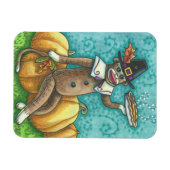 SOCK MONKEY PILGRIM & PIE, ERNTEDANK MAGNET (Horizontal)