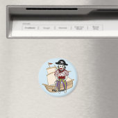 Sock Monkey Pirat Magnet (In Situ (Geschirrspüler))