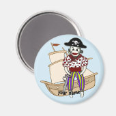 Sock Monkey Pirate Magnet (Vorderseite/Rückseite)