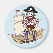 Sock Monkey Pirate Magnet (Vorne)