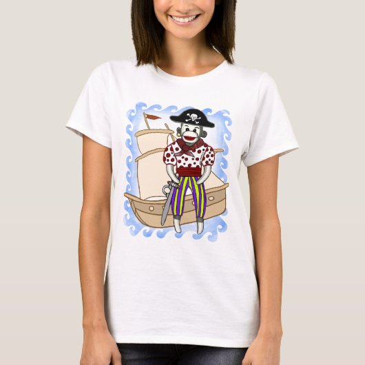 Sock Monkey Pirate T - Shirt (Vorderseite)