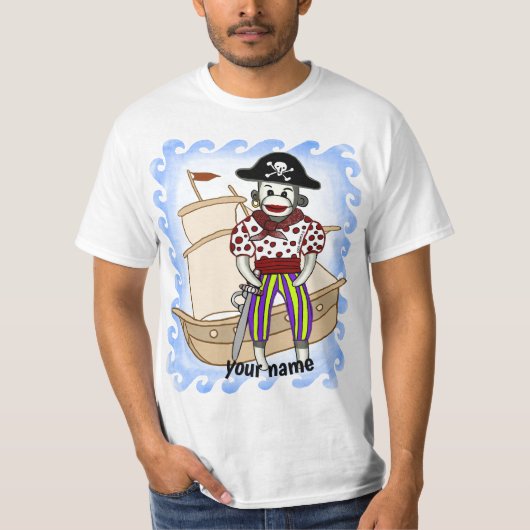 Sock Monkey Pirate T - Shirt (Vorderseite)